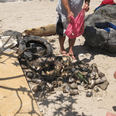 Rubbish from the ocean