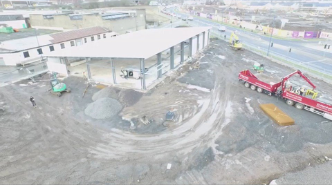 excavator at the construction site