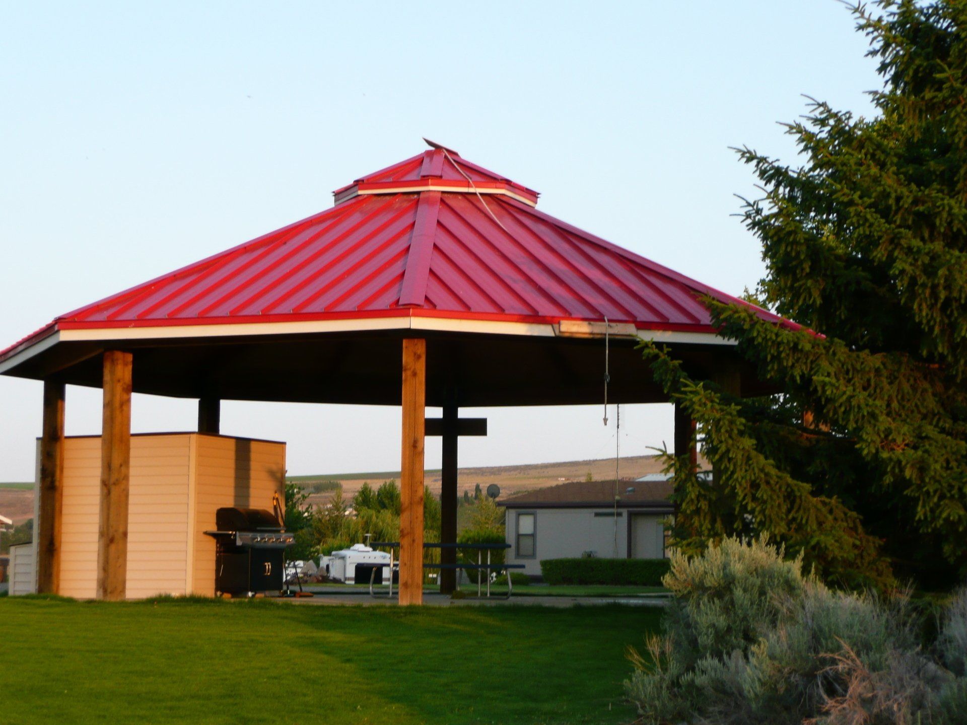 Covered community patio