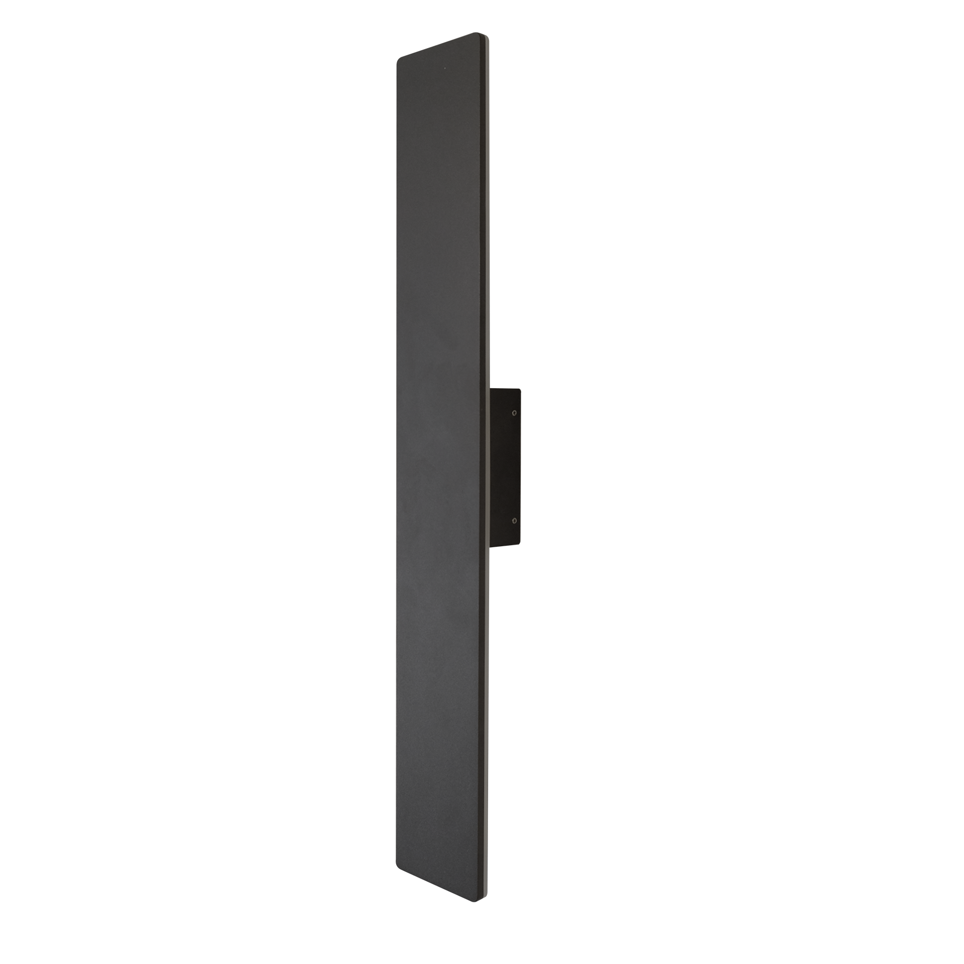 A black wall light with a handle on a white background.