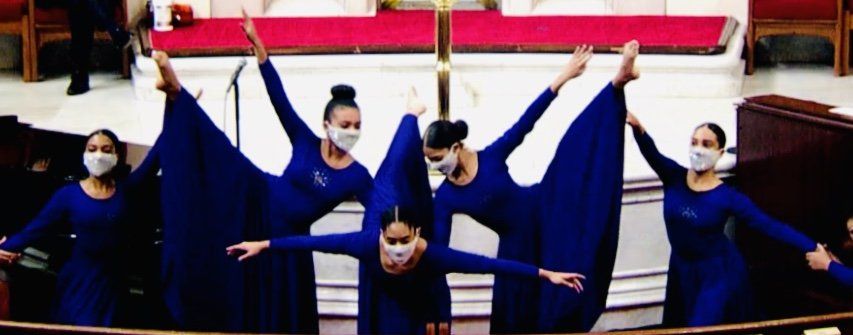 Group of dancers performing with Millennium Dance Company