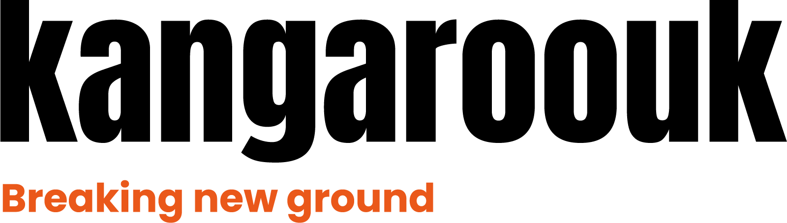 A logo for kangaroouk breaking new ground