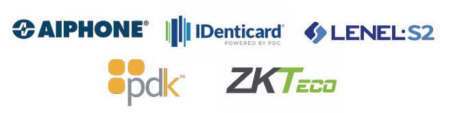 A bunch of different logos on a white background