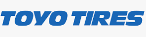 The toyo tires logo is blue and white on a white background.