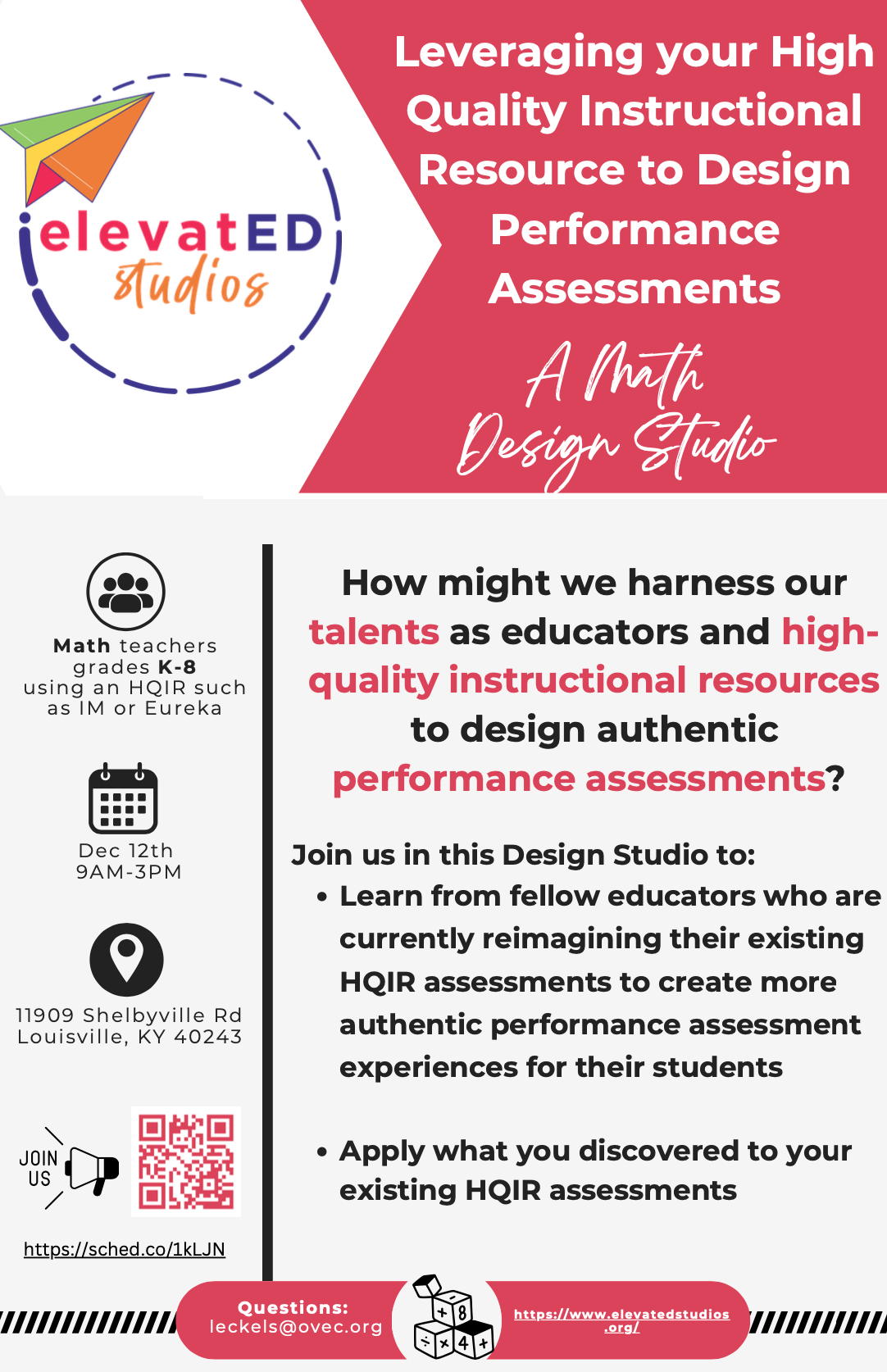 A poster for leveraging your high quality instructional resource to design performance assessments.