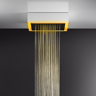 Shower battery with orange lights