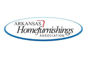 Arkansas Homefurnishings Association logo in blue and black oval design