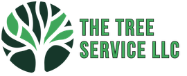 A logo for the tree service llc with a tree in a circle.