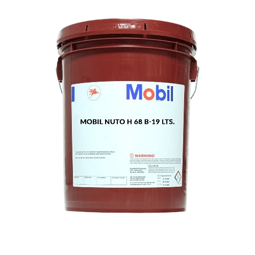 Tineta Aceite Hidráulico Mobil Nuto H 68 (19 Litros)
