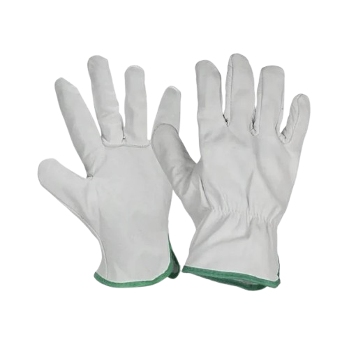 Pack 10 Pares Guantes Cabritilla Seguridad con Ribete Verde