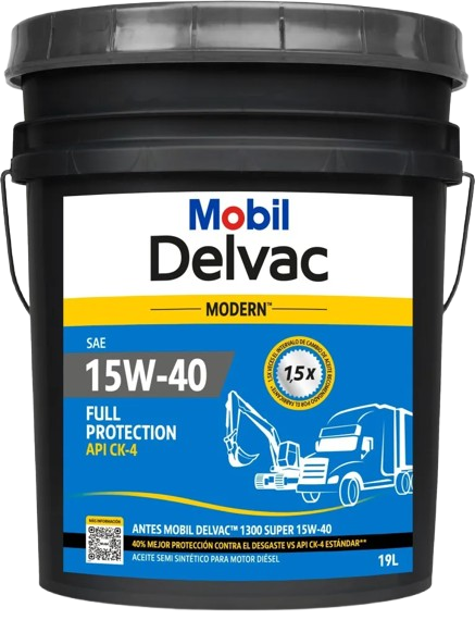 Tineta Aceite Mobil Delvac Modern 15W-40 Full Protection (18 Litros)