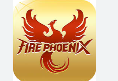 the fire phoenix logo in red and gold