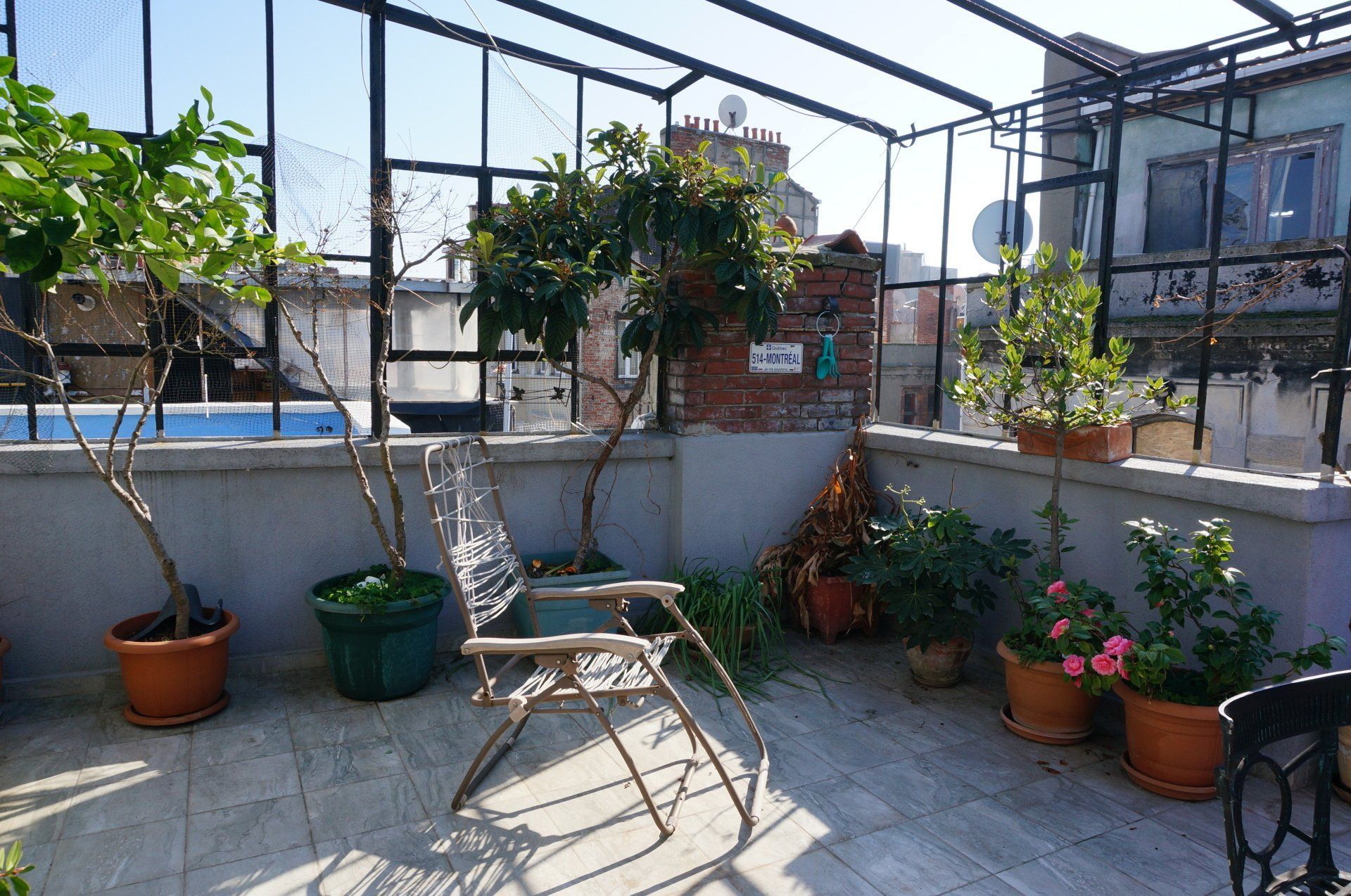 An empty brick-paved patio with neatly arranged bricks and no furniture or decorations.