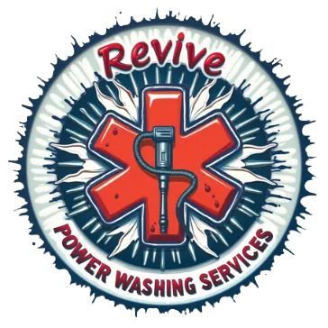A logo for a company called revive power washing services