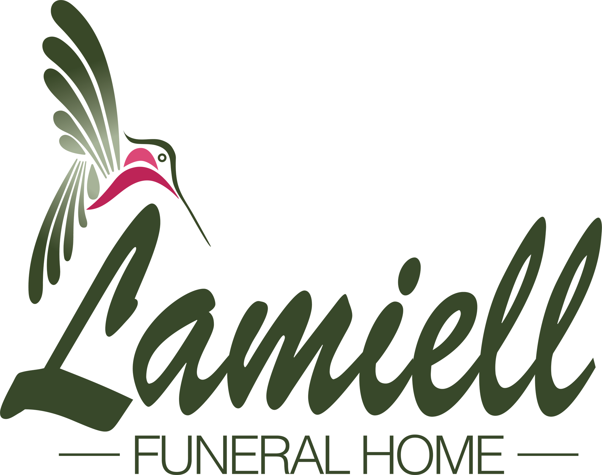 The logo for sample funeral home is shown on a white background.