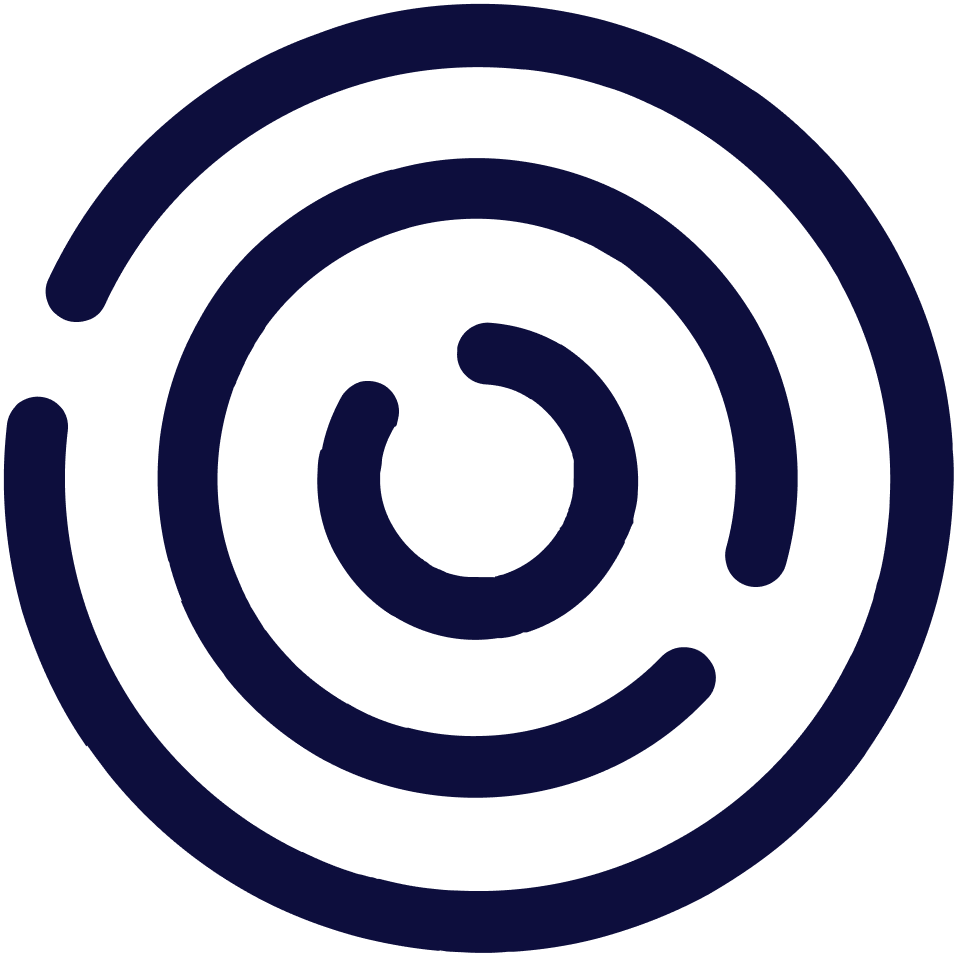 Dark blue concentric circles, resembling a maze or target.