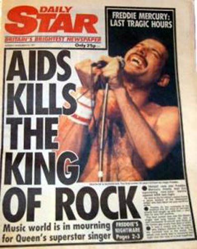 Chronology of HIV 1991 freddy mercury dies of aids