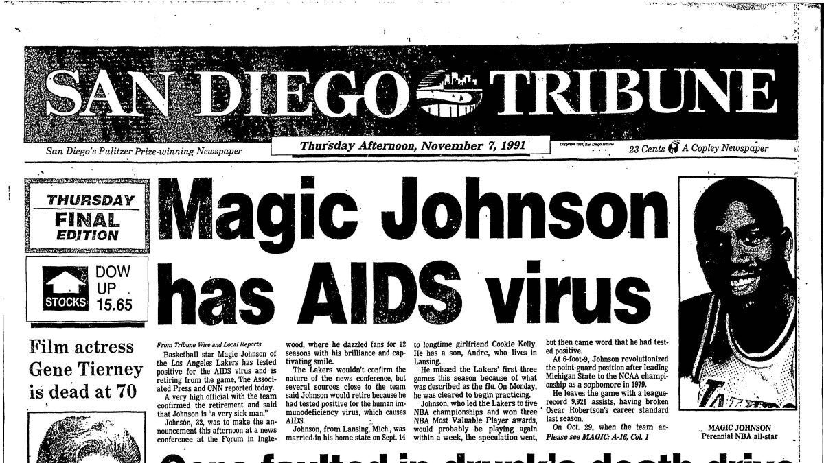 Magic Johnson has aids 1991