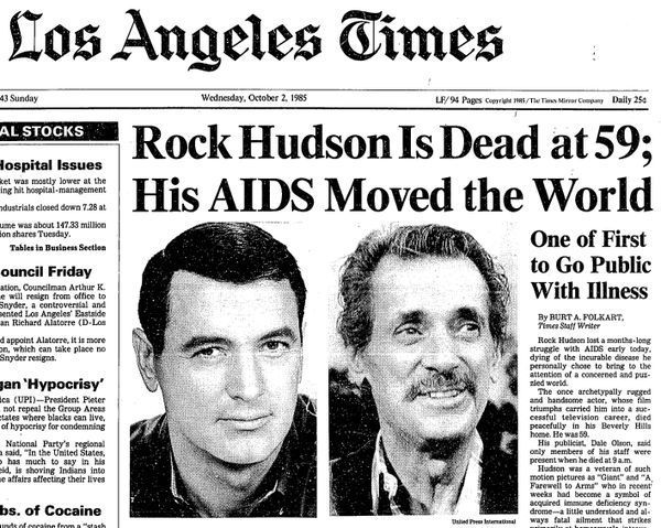 Chronology of HIV 1985 rock hudson