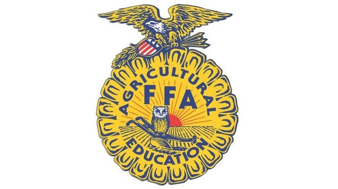 The logo for the ffa is yellow and has an eagle on it.