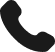 A simple black telephone handset icon.