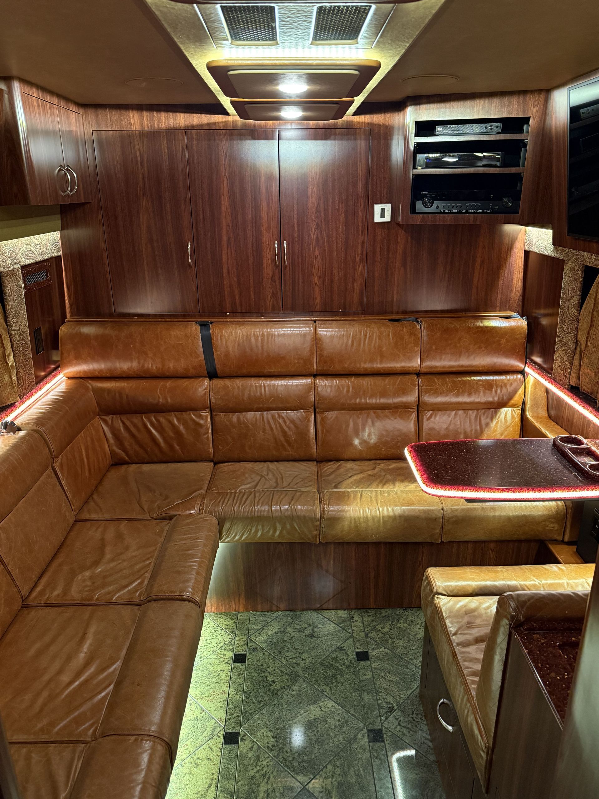 Comfortable bunk setup inside Coach 18, sleeps up to 12 passengers