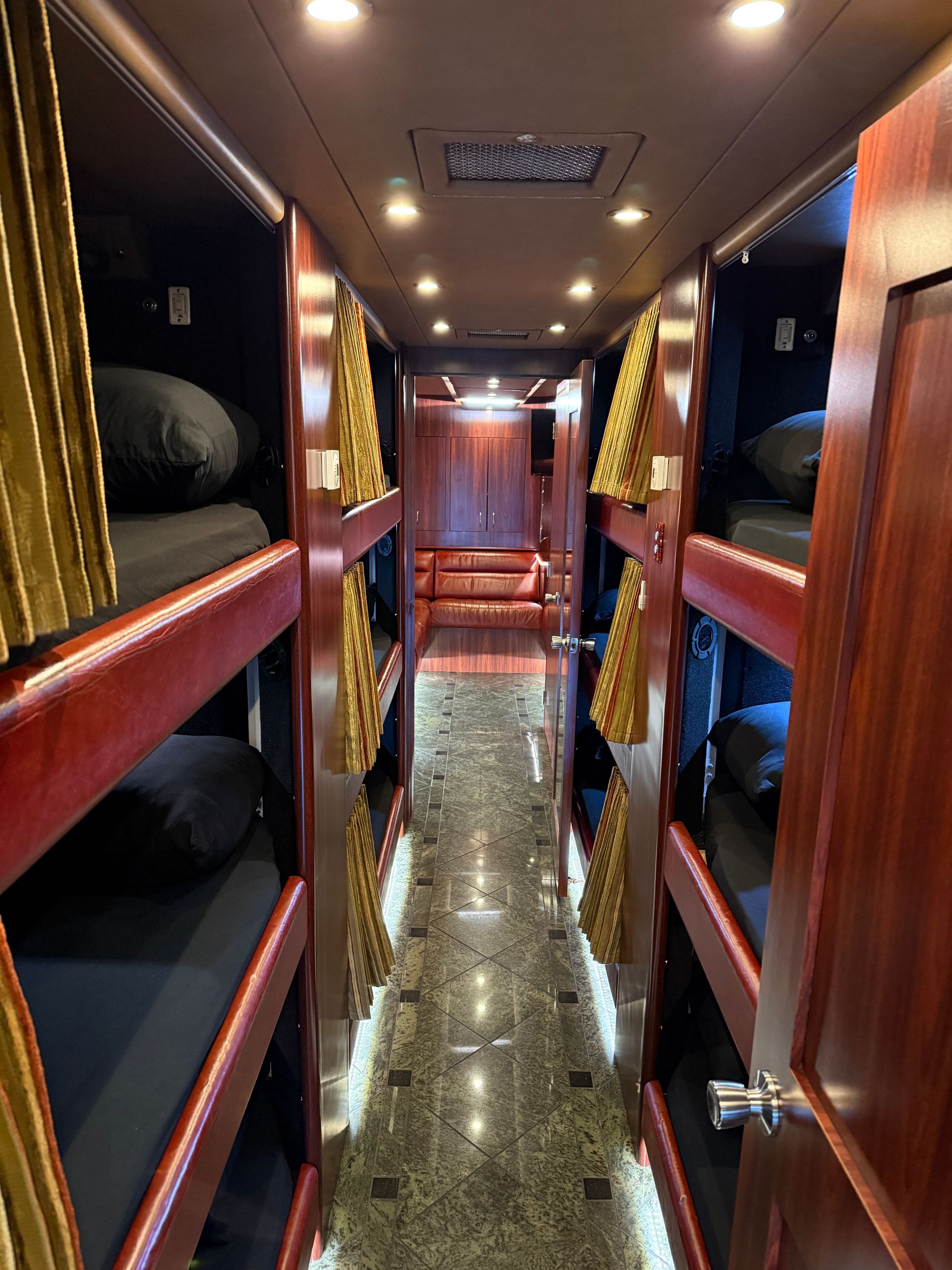 rear lounge with plush seating 