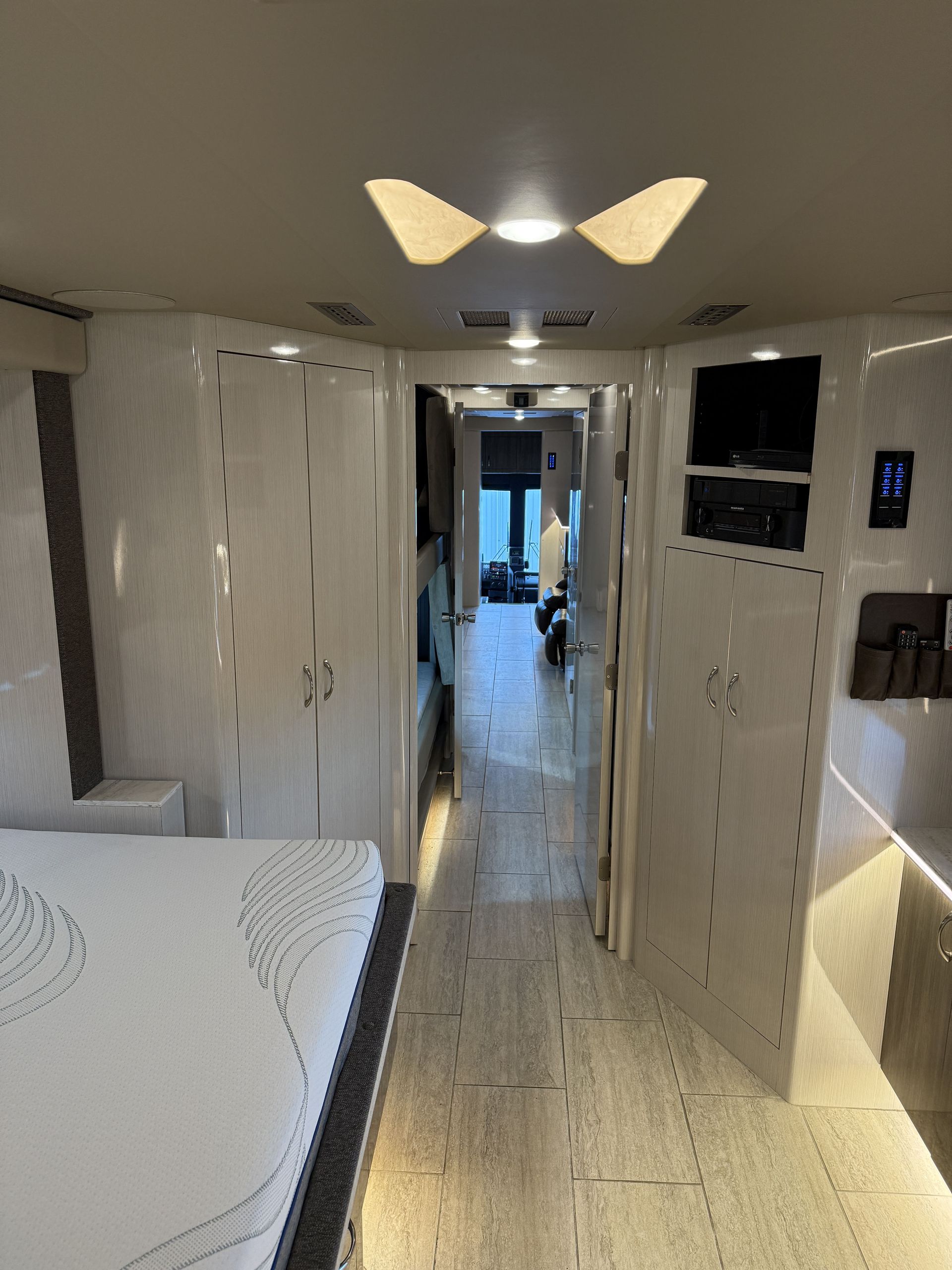 Luxury entertainer coach parked 