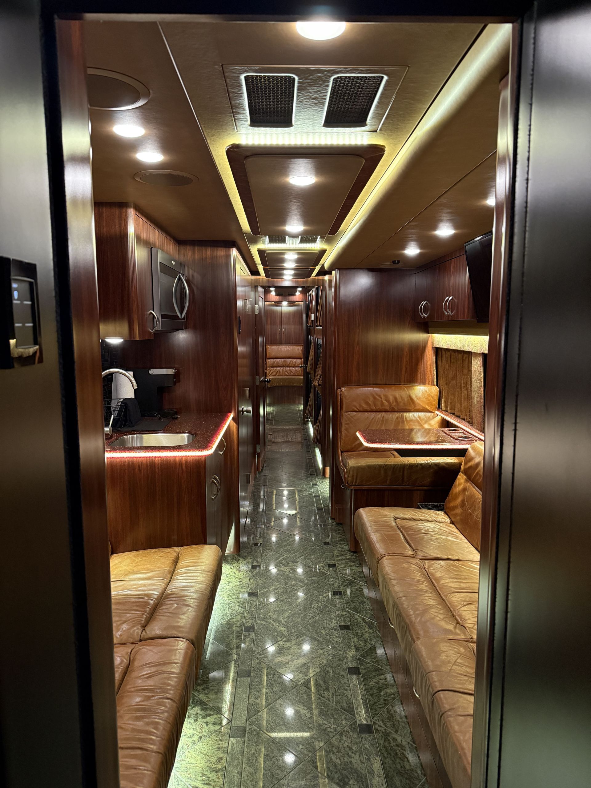 Coach 17’s climate-controlled living space with luxury finishes