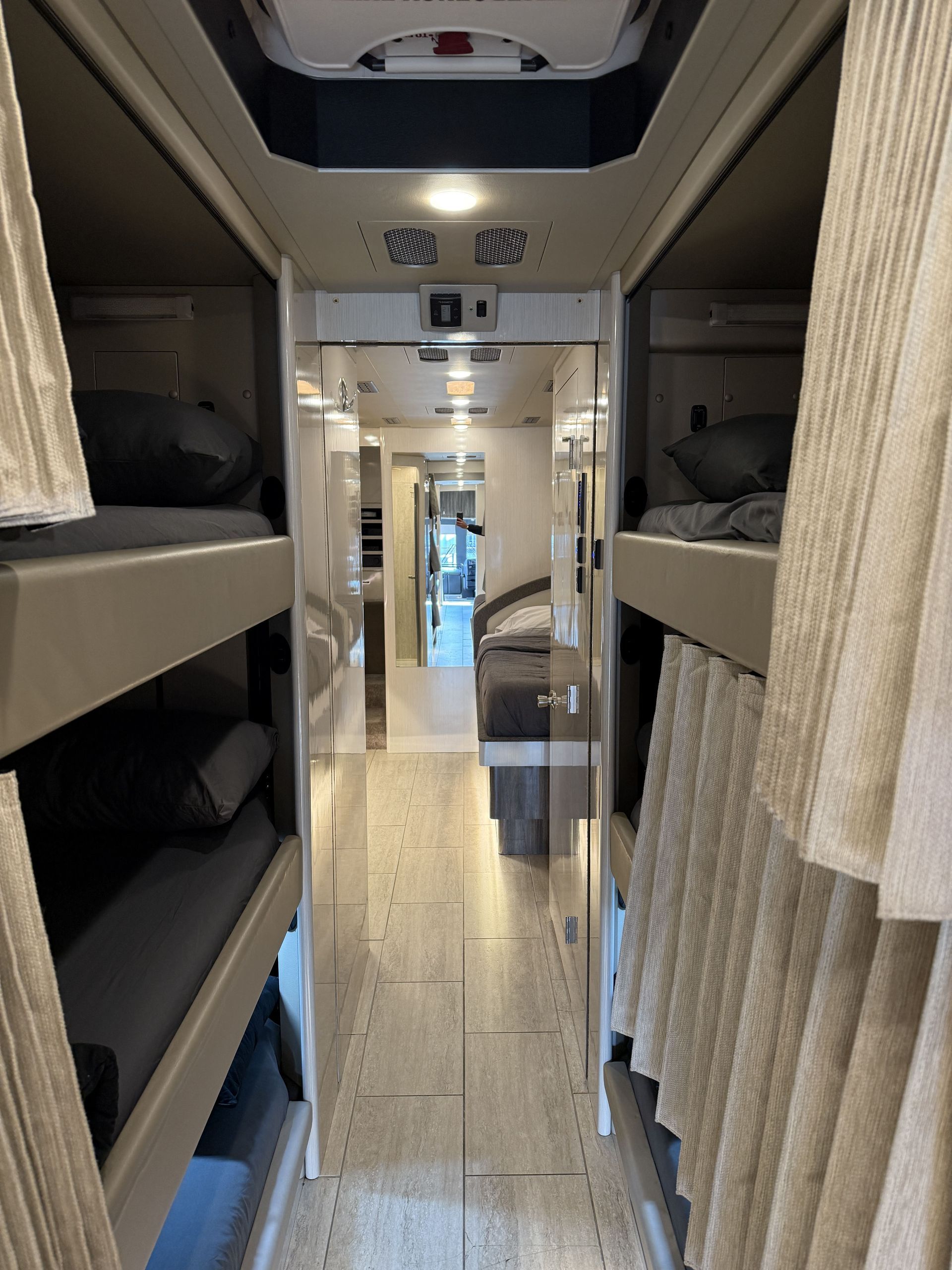 Entertainment system in luxury bus