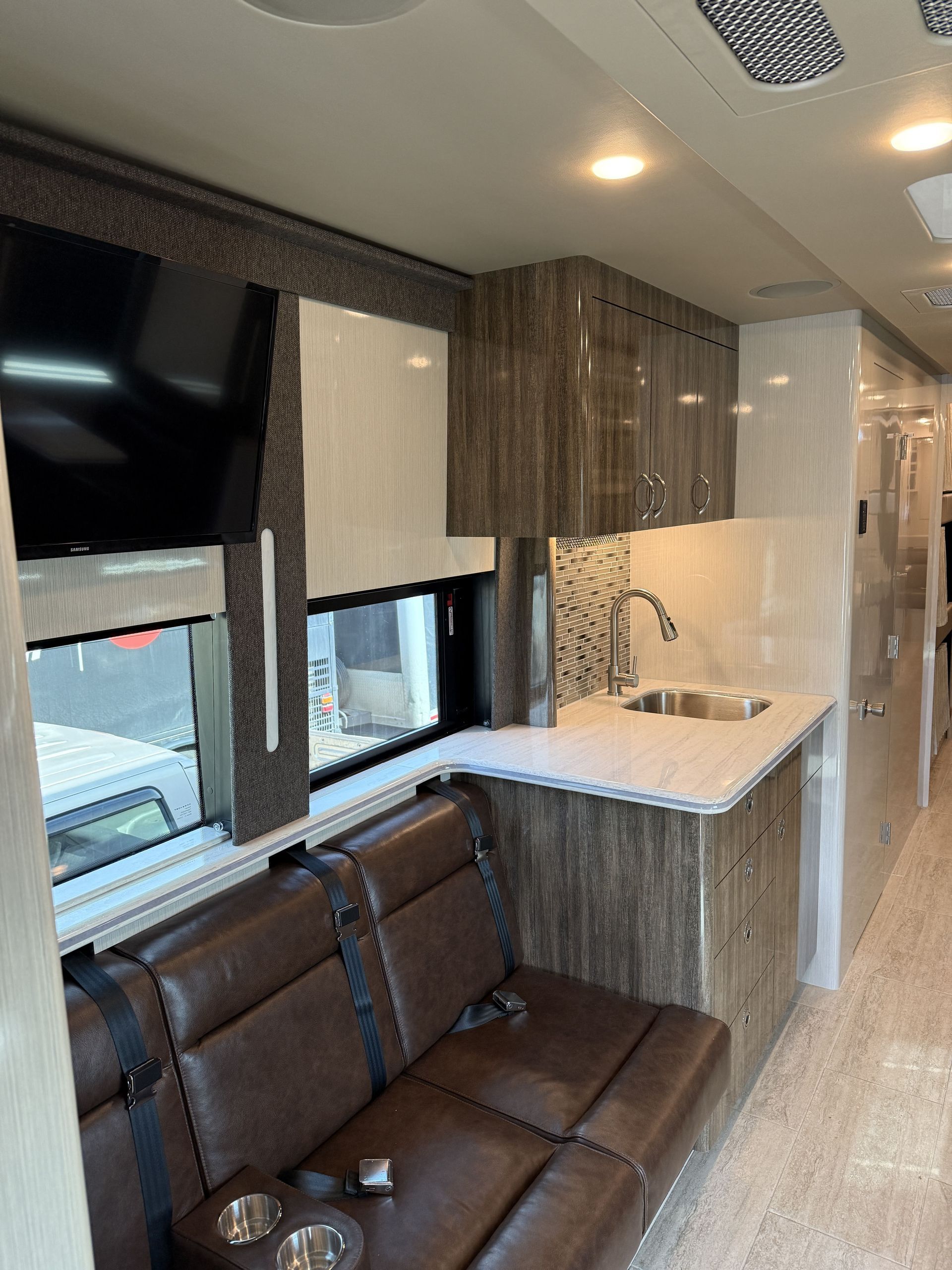 Entertainment system in luxury bus