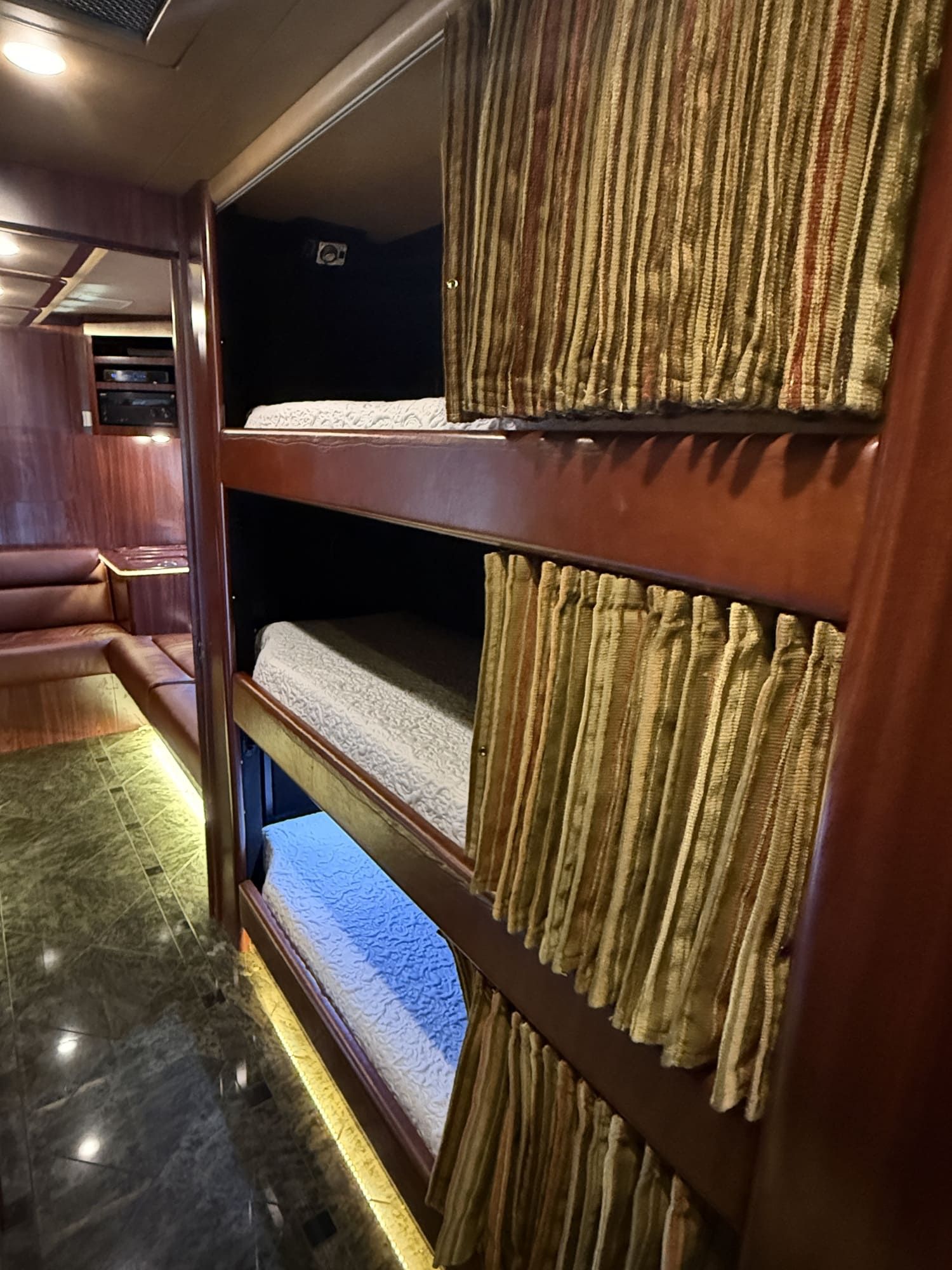 Entertainment center with flat-screen TV, DVD player, stereo, and satellite system