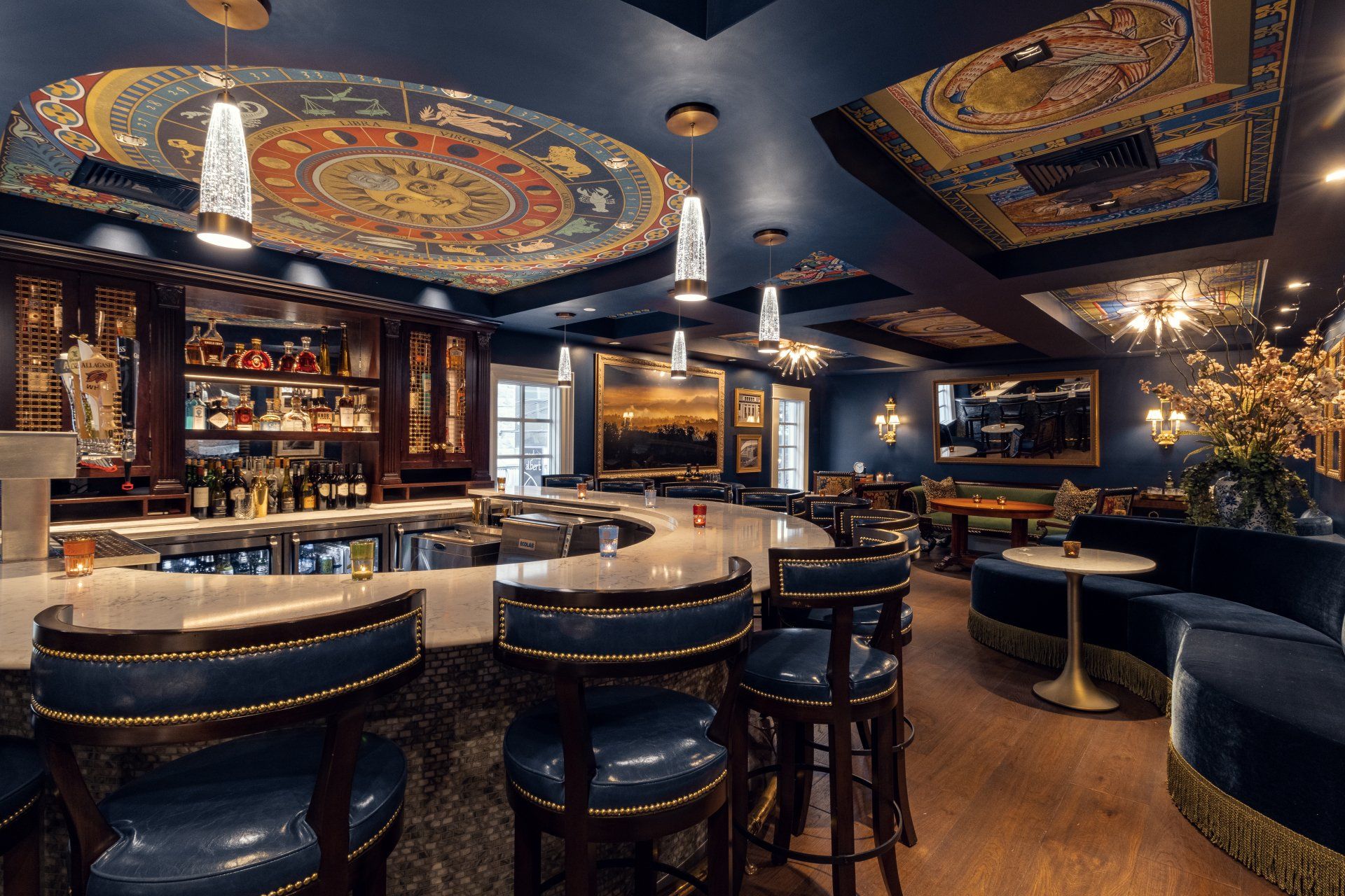 Speakeasy celestial luxury interior design