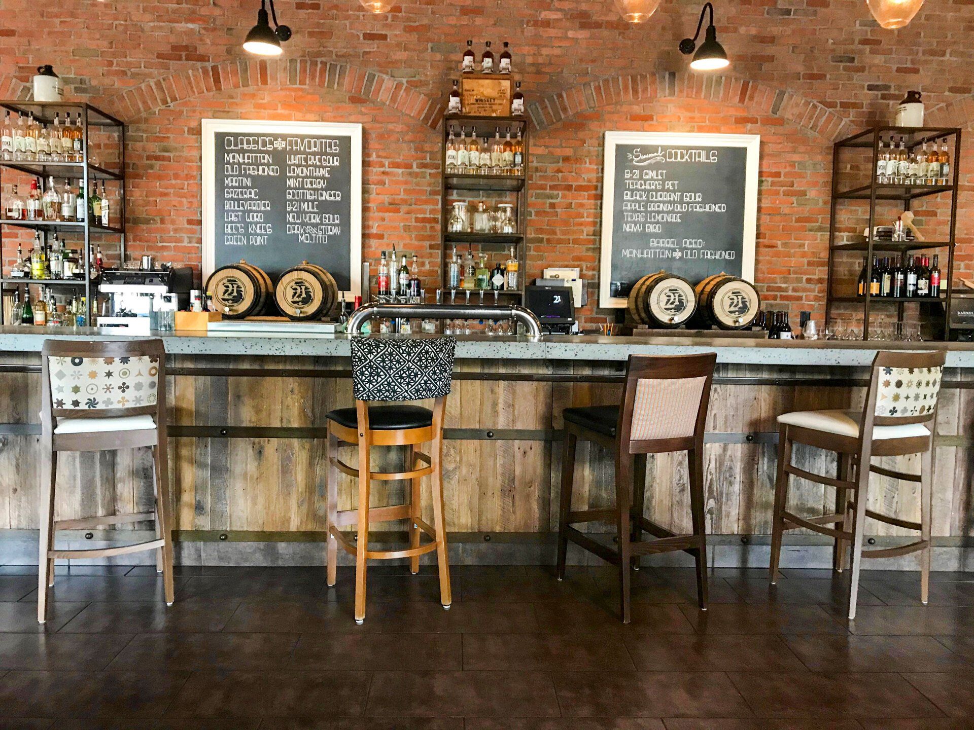 Top restaurant and bar interior design Barrel 21 by Morpheus State College PA