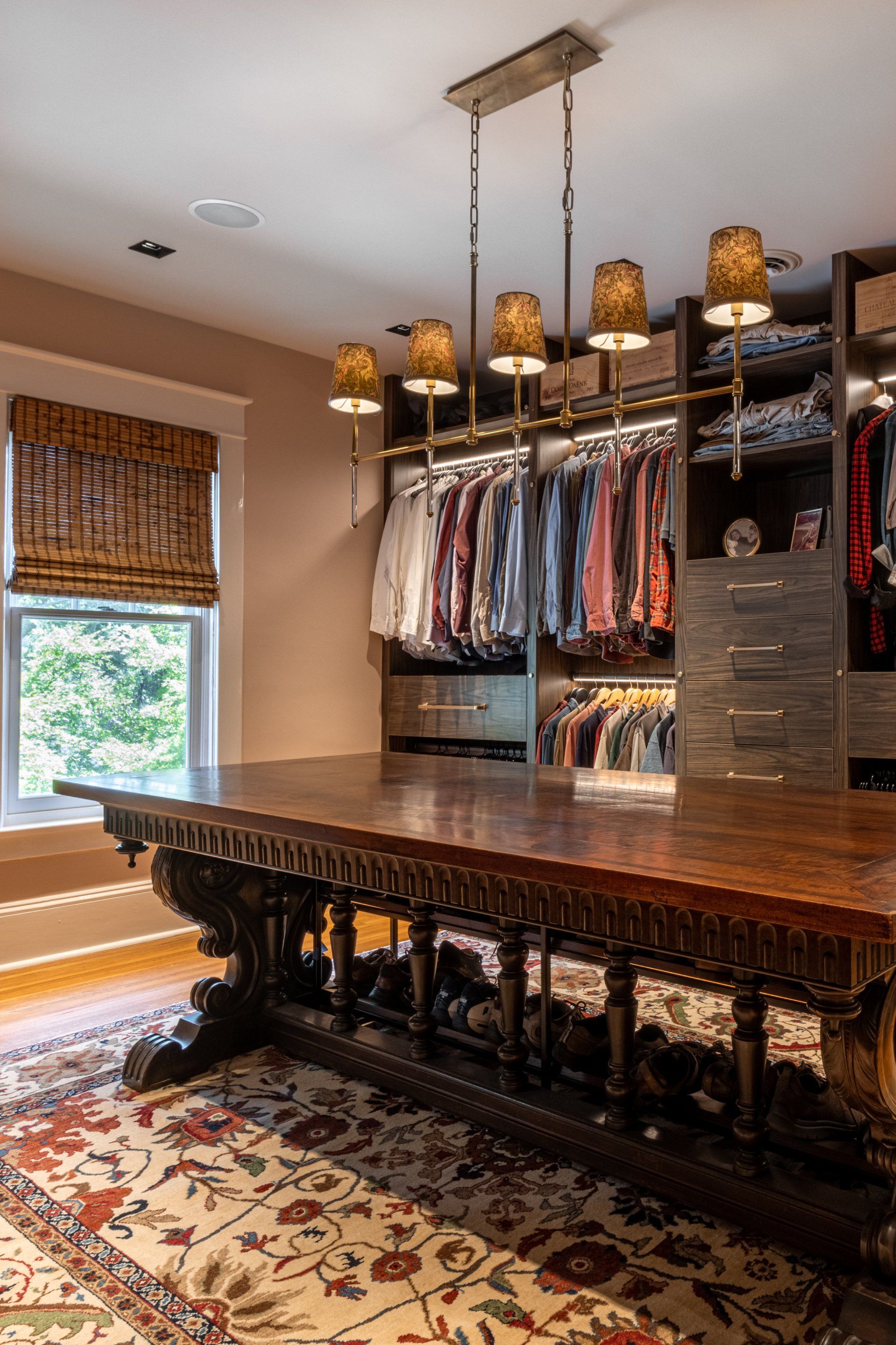 Luxury walk in closet interior design