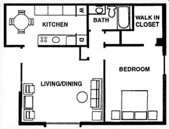 1 Bedroom Floor Plan