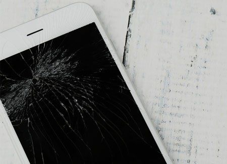 broken phone screen