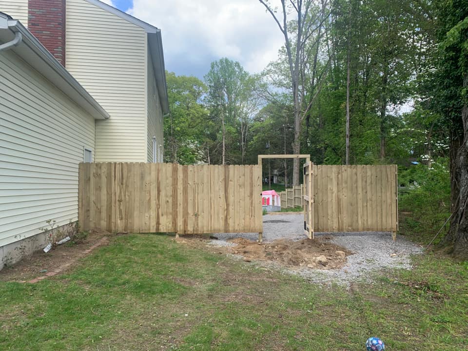 Wooden Fence With Gate — Hudson Valley — G & R Masonry
