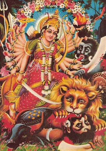 Durga defeating Mahisasur