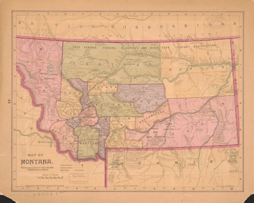 Vintage Montana Map