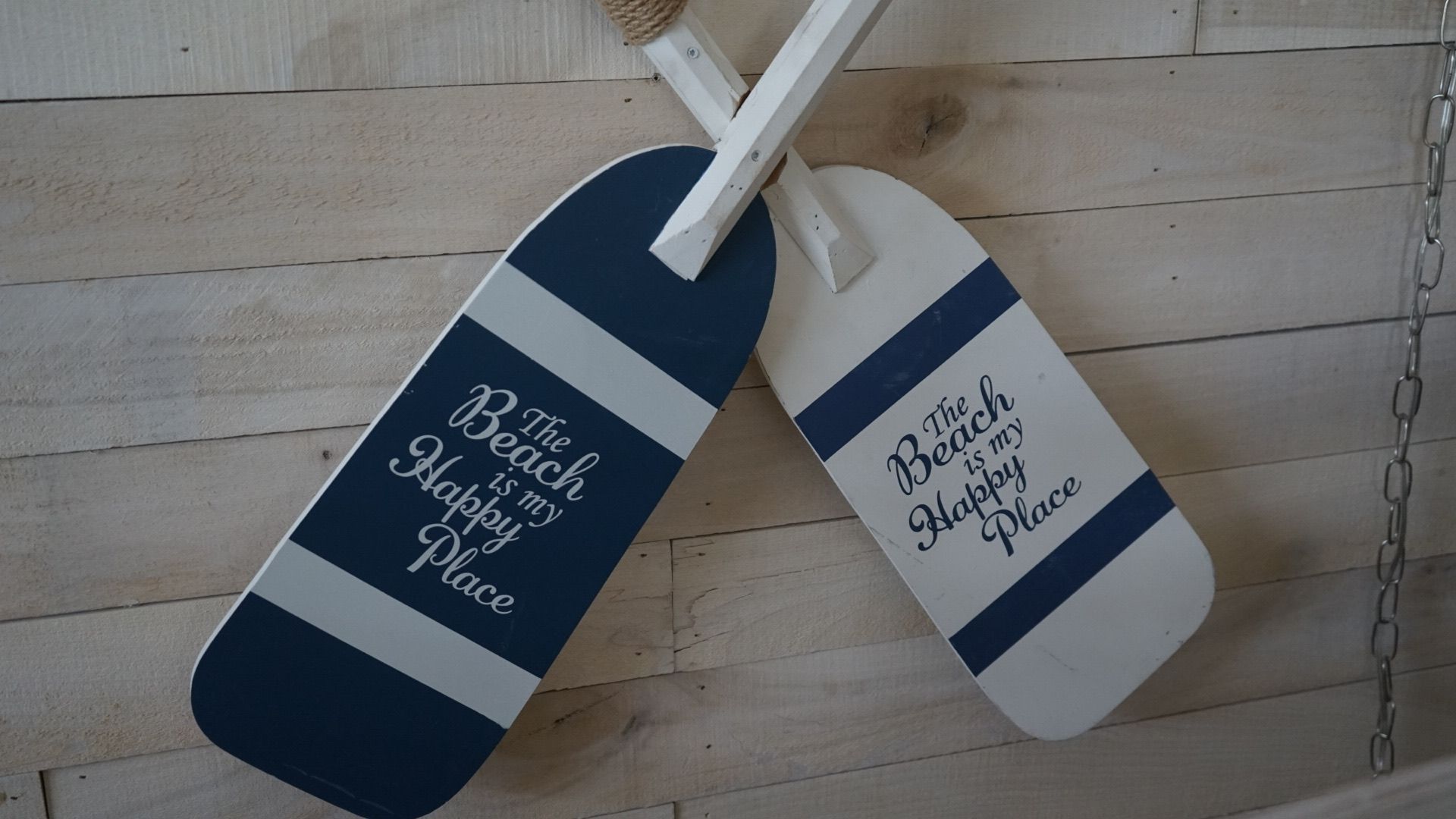 Two luggage tags that say the beach is my happy place