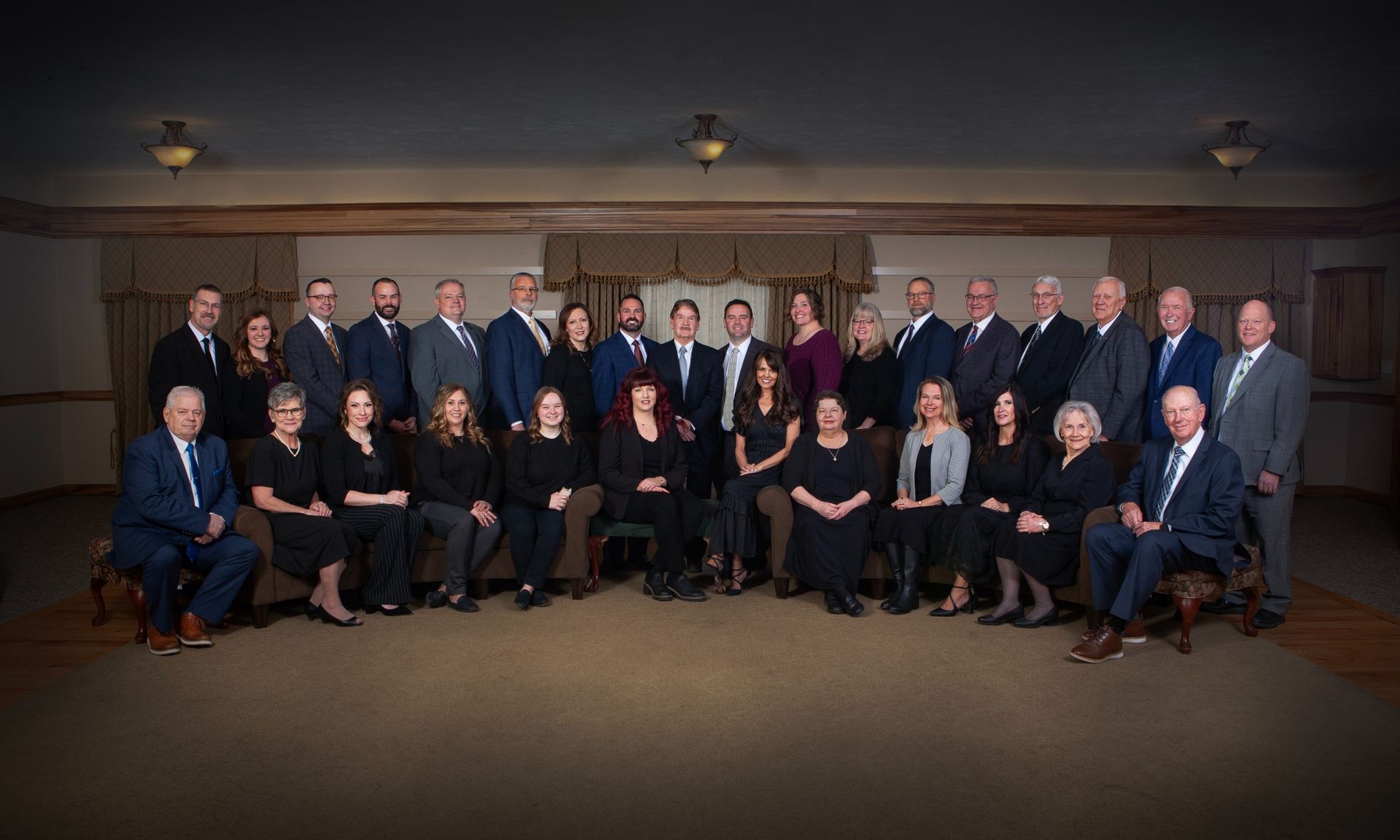A large group of people are posing for a picture.