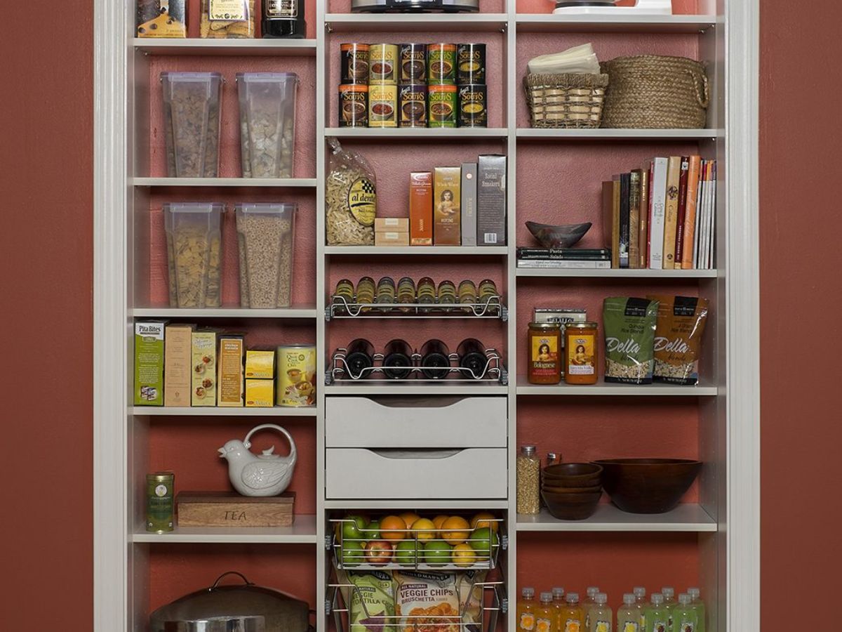 A pantry filled with lots of food and drinks