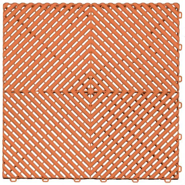 Terra cotta color option for swisstrax garage floor tiles