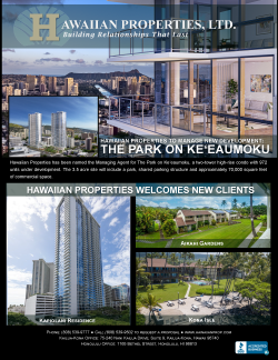 February - March 2021 Industry Publication Ads – Honolulu, HI – Hawaiian Properties