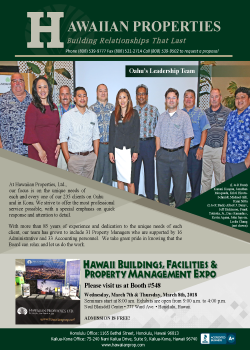 February 2018 Industry Publication Ads – Honolulu, HI – Hawaiian Properties