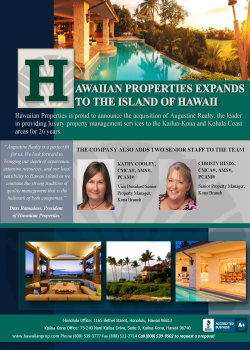October 2017 Industry Publication Ads – Honolulu, HI – Hawaiian Properties
