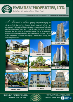 June 2017 Industry Publication Ads – Honolulu, HI – Hawaiian Properties
