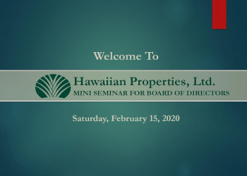 2020 Mini Seminar Flyer with Program – Honolulu, HI – Hawaiian Properties