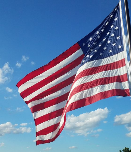 American Flag with Blue Sky Background — Arlington, TX — FSI
